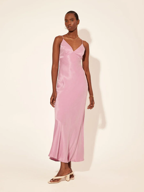 Buy AGASTI 100% Silk Dress in Rust Cowl Neck Silk Slip Dress