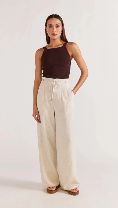 Sky's the Limit Halter Wrap Top and Flare Pants Matching Set – Merle + Paz