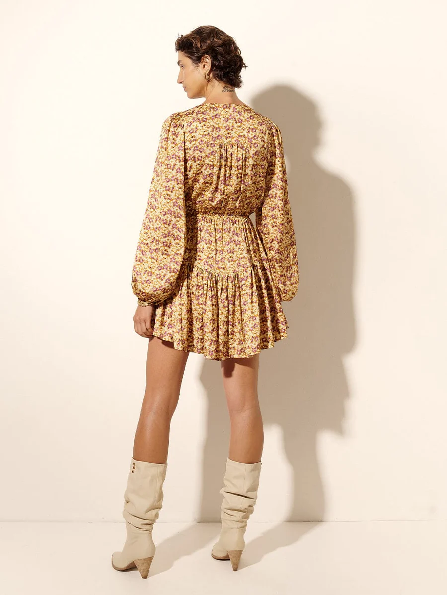 Mia tie front button through dress hot sale