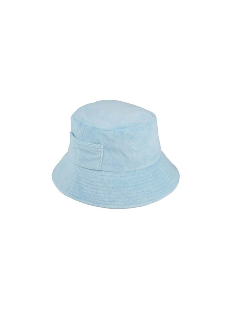 Womens Tencel Bucket Hat Blue Squares: Sustainable Streetwear Brand - Cariki